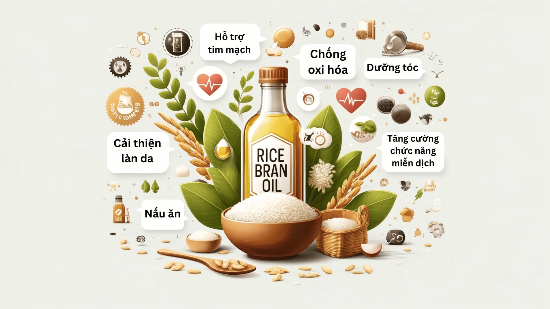 Lợi ích của dầu cám gạo Lợi ích của dầu cám gạo